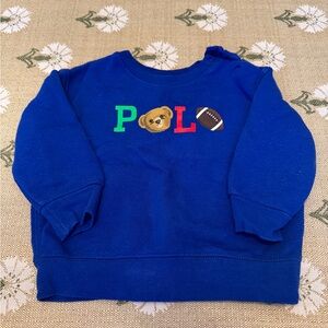 Polo by Ralph Lauren Blue Bear Football Sweatshirt